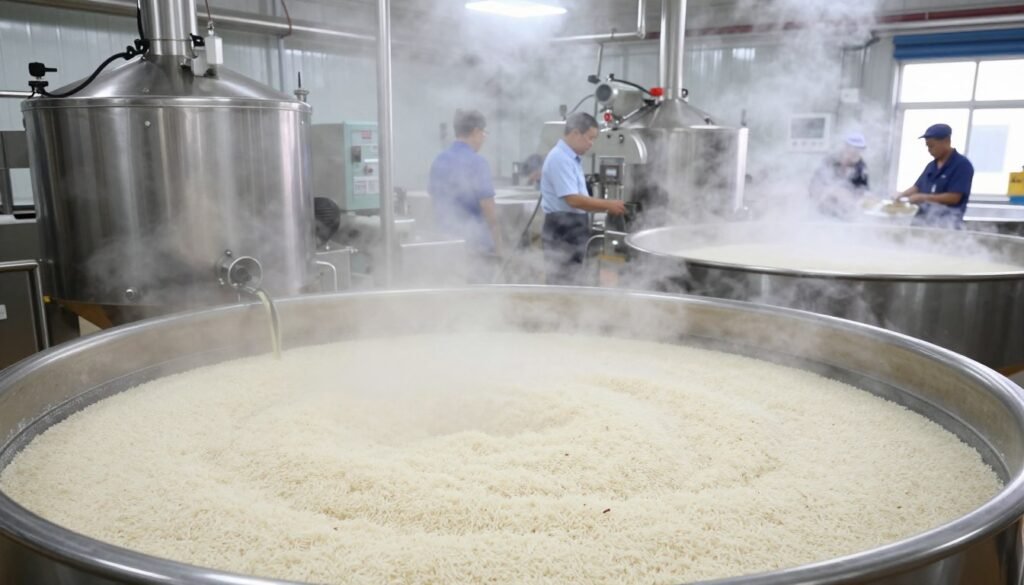 rice parboiling plant steps